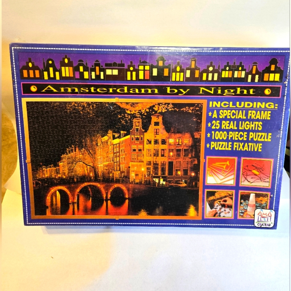 Amsterdam by Night Jigsaw Puzzle 1000 Pieces (Chateau Brand)